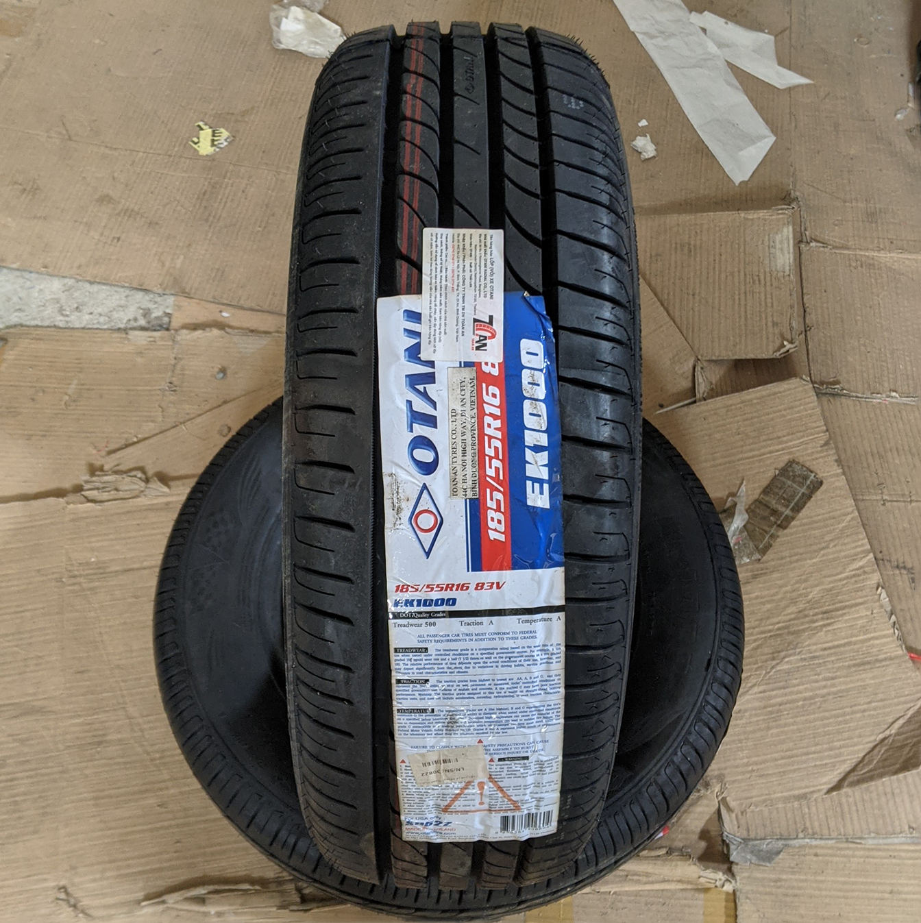 Vỏ lốp 185/55R16 Otani Thái Lan, vỏ lốp xe Honda City 1.5 CVT, vỏ lốp xe Honda Jazz 1.5