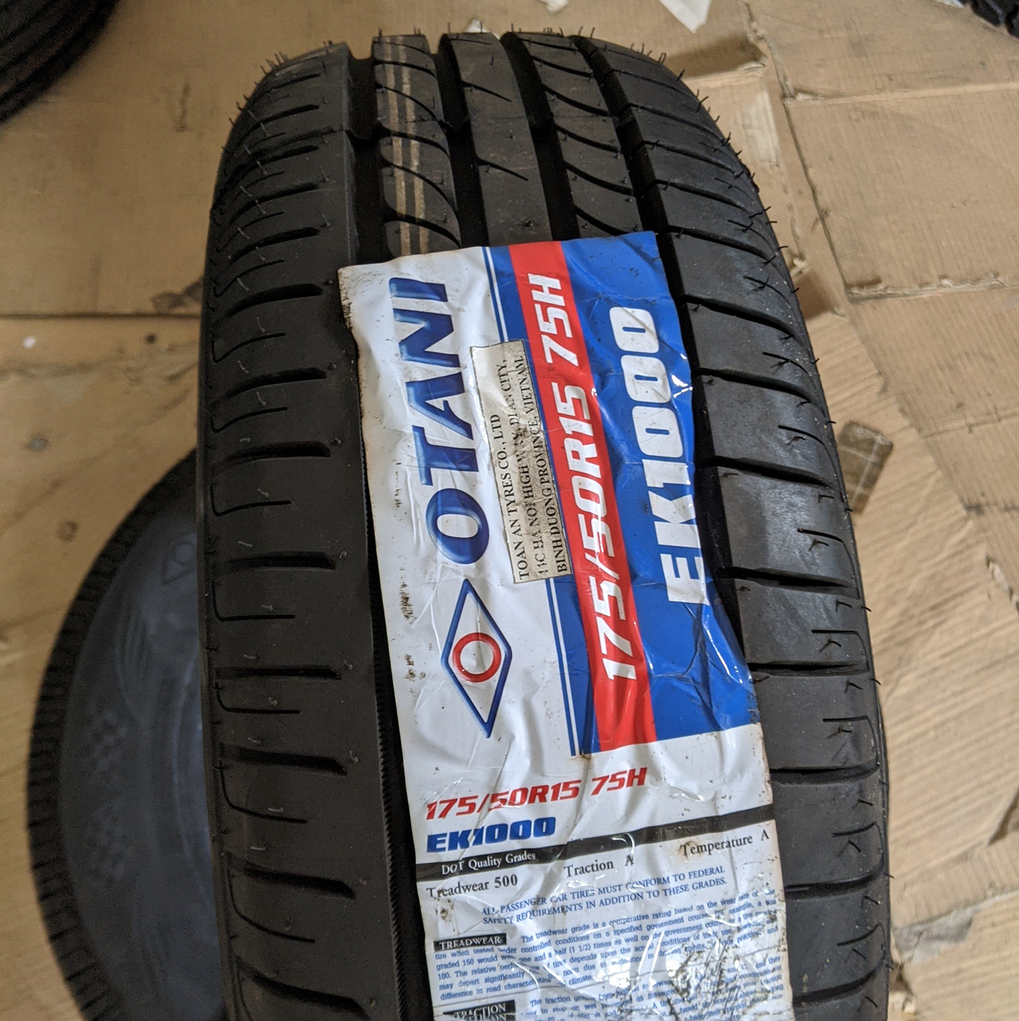 Vỏ lốp 175/50R15 Otani Thái Lan, vỏ lốp kia morning 1.25, vỏ lốp Picanto