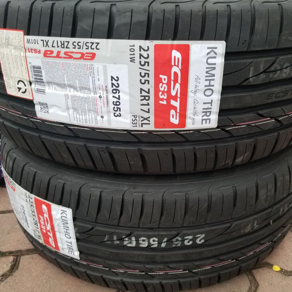 Vỏ lốp 225/55R17 101W PS31 KUMHO VIỆT NAM, vỏ lốp ô tô Audi A6, vỏ lốp ô tô BMW 320i 528i 520i 523i , vỏ lốp ô tô BMW GT 328i, BMW X1, vỏ lốp ô tô Mercedes E200 E250, vỏ lốp ô tô Mazda 6, vỏ lốp ô tô Subaru Forester Legacy 2.5i