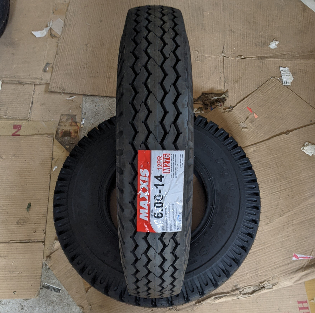 Vỏ lốp 6.00-14 M276 Maxxis 12PR, vỏ lốp 600-14 gai dọc Maxxis