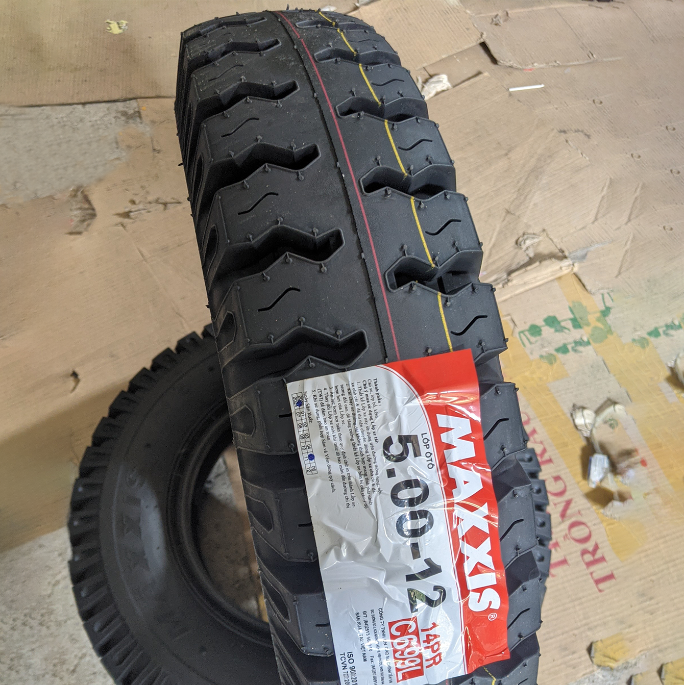 5.00-12 Maxxis M699L lốp to, Vỏ lốp xe tải nhẹ 5.00-12 gai ngang