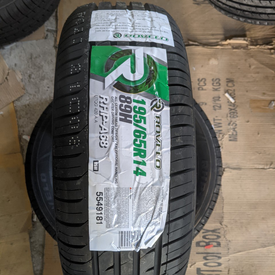 Vỏ lốp 195/65R14 ROVELO vỏ lốp Xe: Toyota Corolla Altis, Mitsubishi Lancer, Hyundai i30, Mazda 626, Toyota Zace, Hyundai Elantra, Peugeot 308