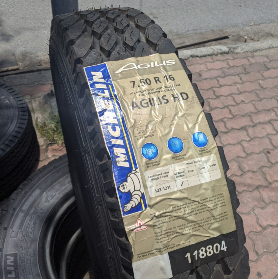 Vỏ lốp 750R16 Michelin Agilis HD 14PR, vỏ lốp tải nặng, 7.50-16, 750-16