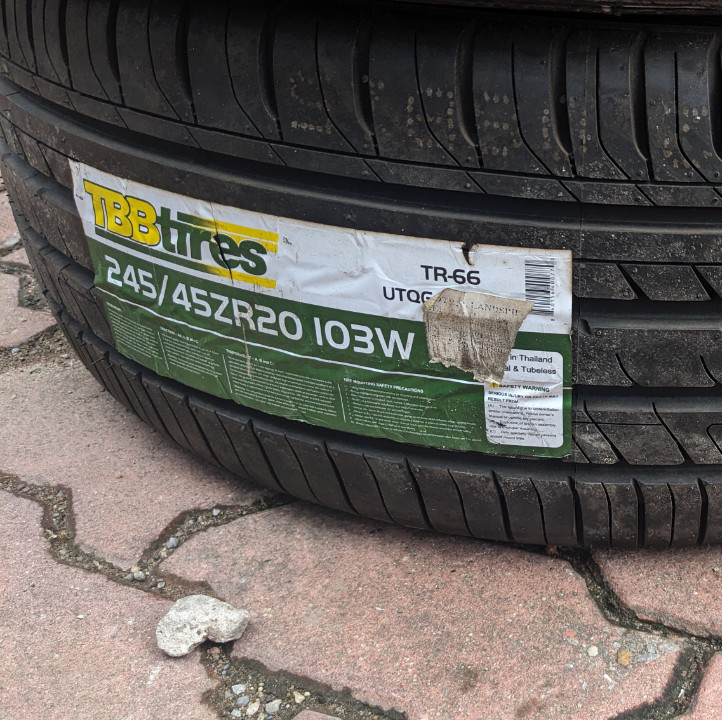 Vỏ lốp 245/45R20 TBB TR-66 Thái Lan, vỏ lốp Ranger Rover Evoque, vỏ lốp xe Lexus LS500h 3.5L