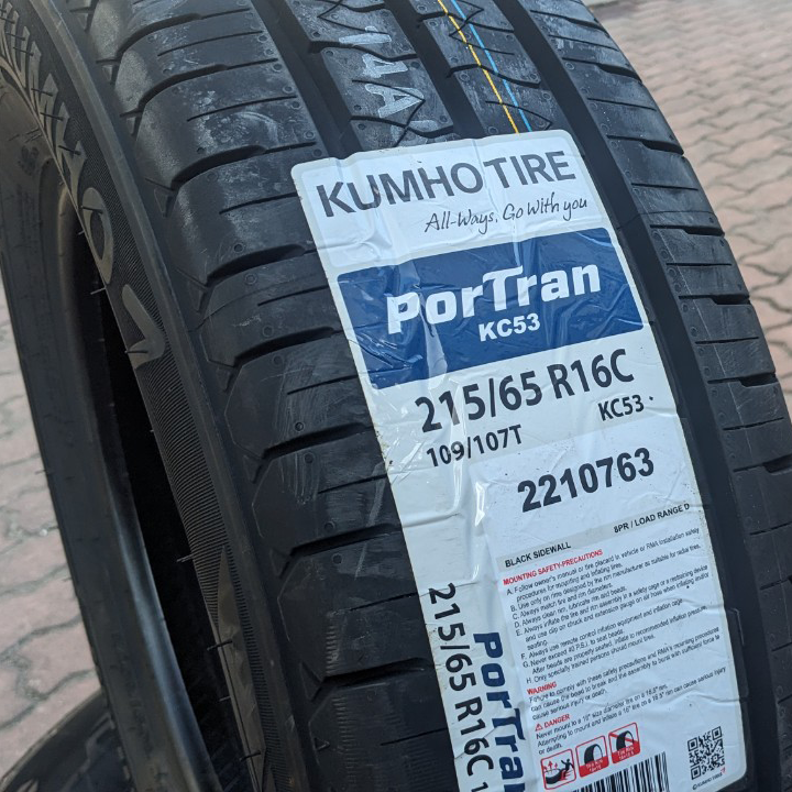 Vỏ lốp 215/65R16C 8PR KC53 KUMHO VIỆT NAM, vỏ lốp ô tô Kia K200