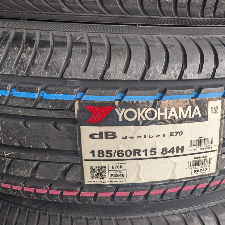 185/60R15 Yokohama Thái vỏ lốp Xe: Toyota Vios G, Vios E, Vios TRD, Toyota Yaris, Hyundai i20 1.4AT, Suzuki Swift 1.5, Volkswagen Polo 1.4