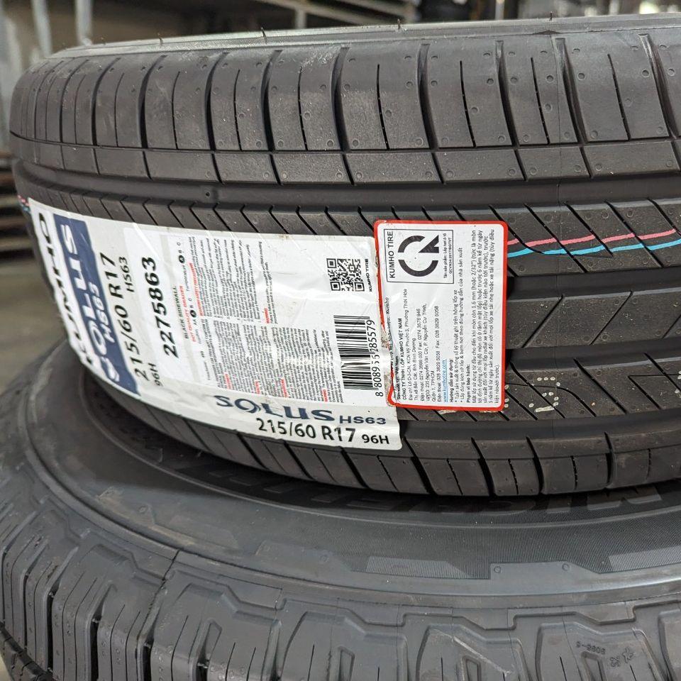 Vỏ lốp 215/60R17 KUMHO HS63 H04L VIỆT NAM, vỏ lốp ô tô Hyundai Creta 1.6, vỏ lốp ô tô Kia Seltos Deluxe, vỏ lốp ô tô Nissan Qashqai , vỏ lốp ô tô Toyota Cross, vỏ lốp ô tô Toyota Rush