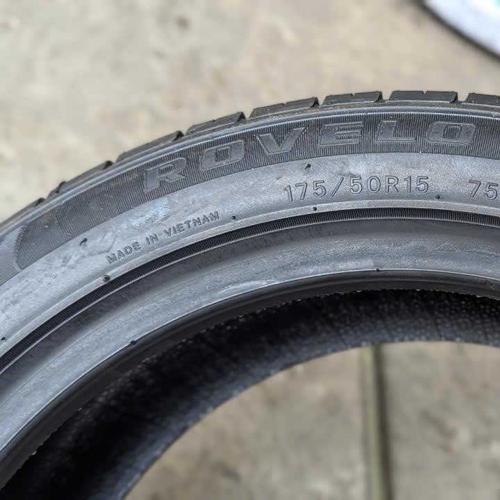 Vỏ lốp 175/50R15 Rovelo Việt Nam, vỏ lốp kia morning 1.25, vỏ lốp Picanto