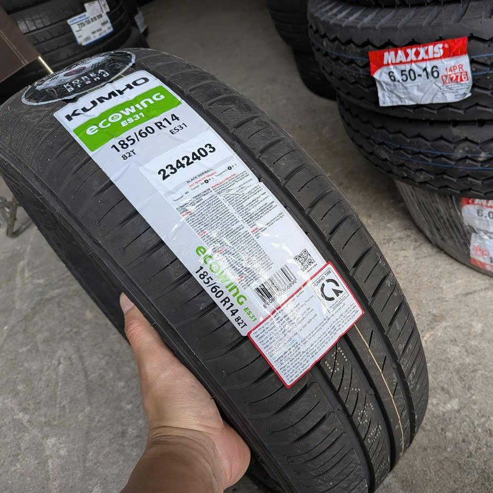 Vỏ lốp 185/60R14 82H ES31 KUMHO VIỆT NAM,  vỏ lốp xe Daewoo Gentra SX, vỏ lốp xe Hyundai Getz Click 1.4AT, vỏ lốp xe Chevrolet Aveo