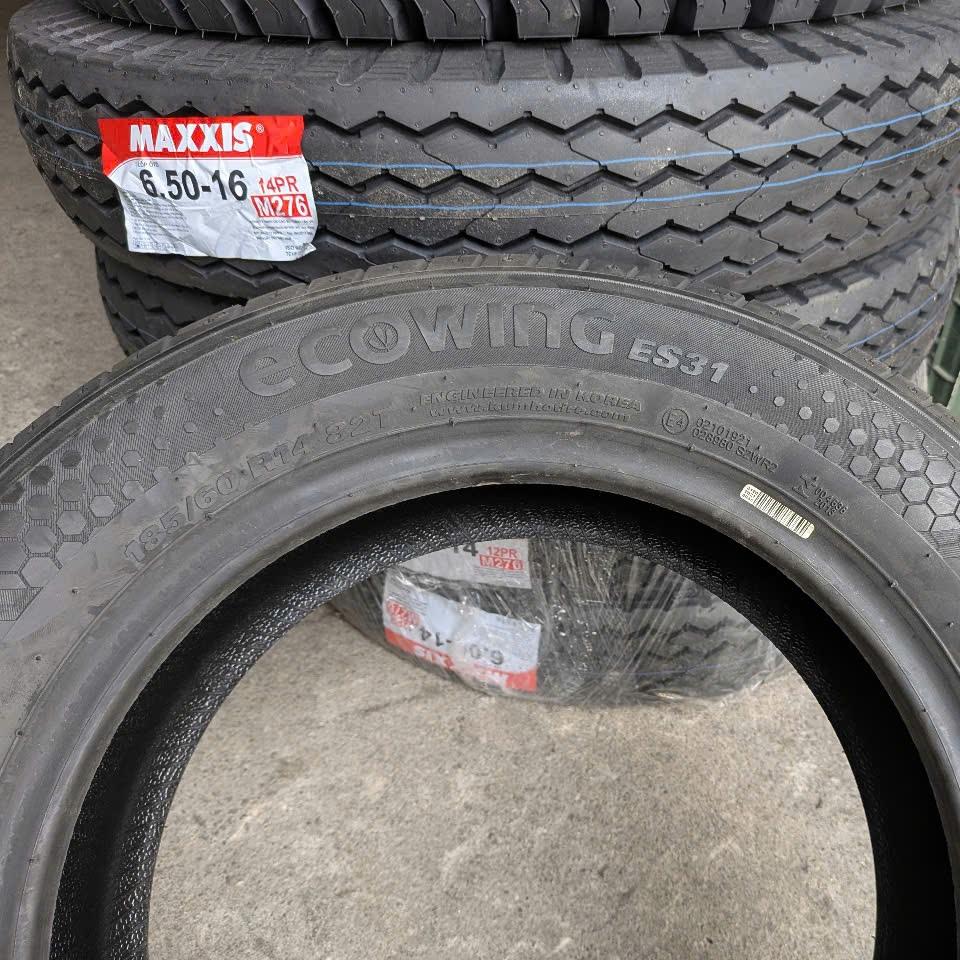 Vỏ lốp 185/60R14 82H ES31 KUMHO VIỆT NAM,  vỏ lốp xe Daewoo Gentra SX, vỏ lốp xe Hyundai Getz Click 1.4AT, vỏ lốp xe Chevrolet Aveo