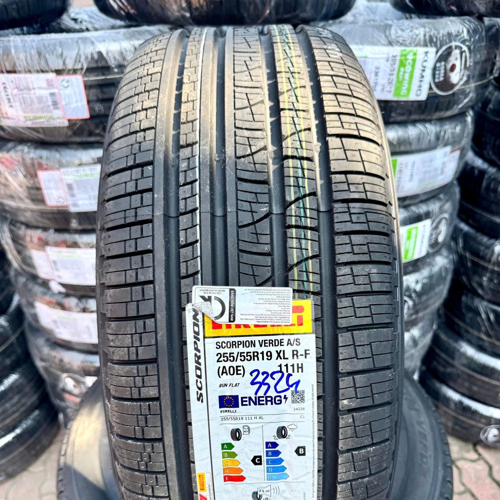 255/55R19 Pirelli Runflat Scorpion Verde All Season (AOE) 111H vỏ lốp Xe: Land Rover Discovery LR4 3.0L, Land Rover Discovery 4 5, Land Rover Discovery HSE, Land Rover LR3 HSE, Ranger Rover Velar 2.0L, Ranger Rover Velar 3.0L