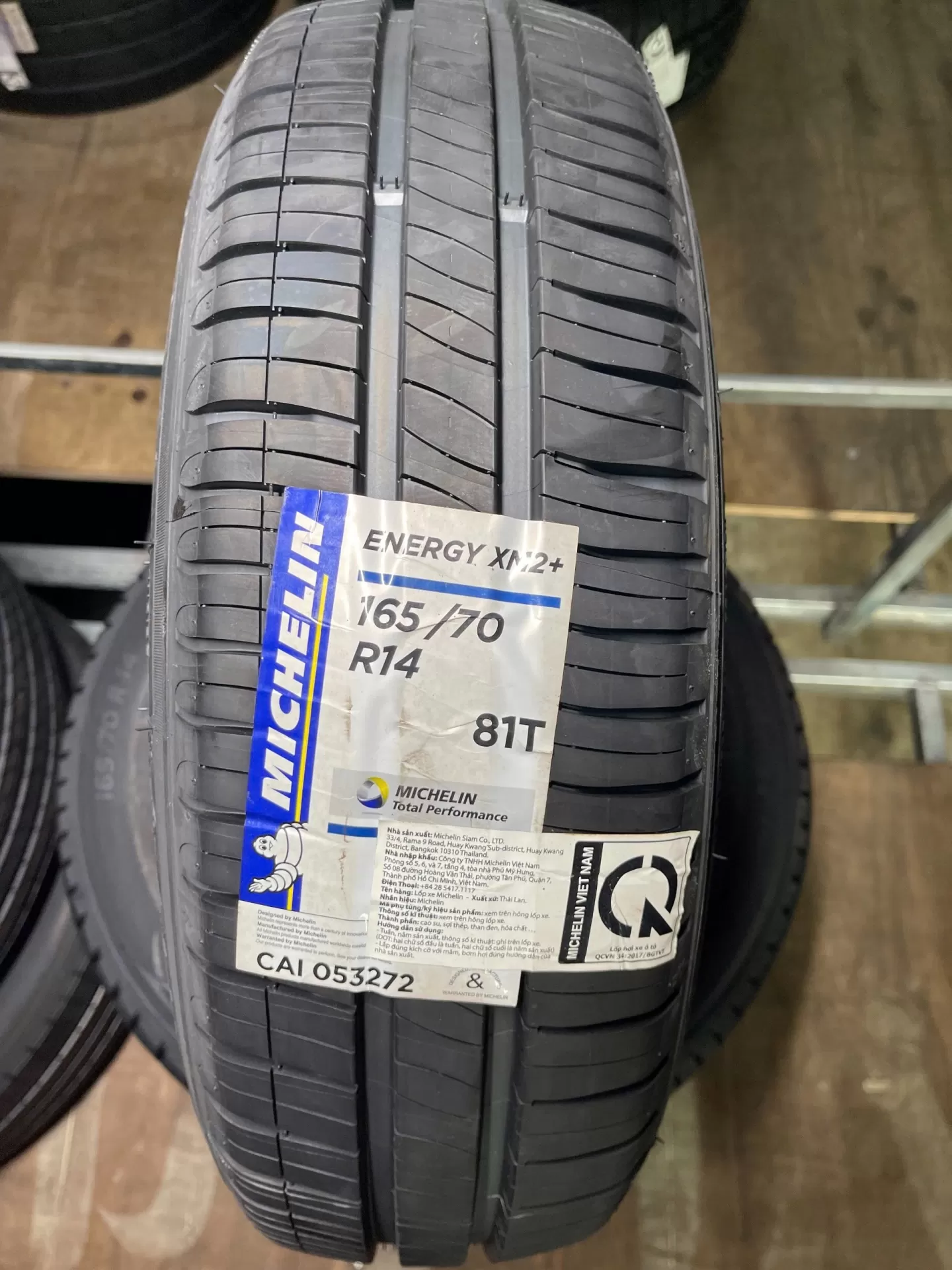 Vỏ lốp 165/70R14 michelin