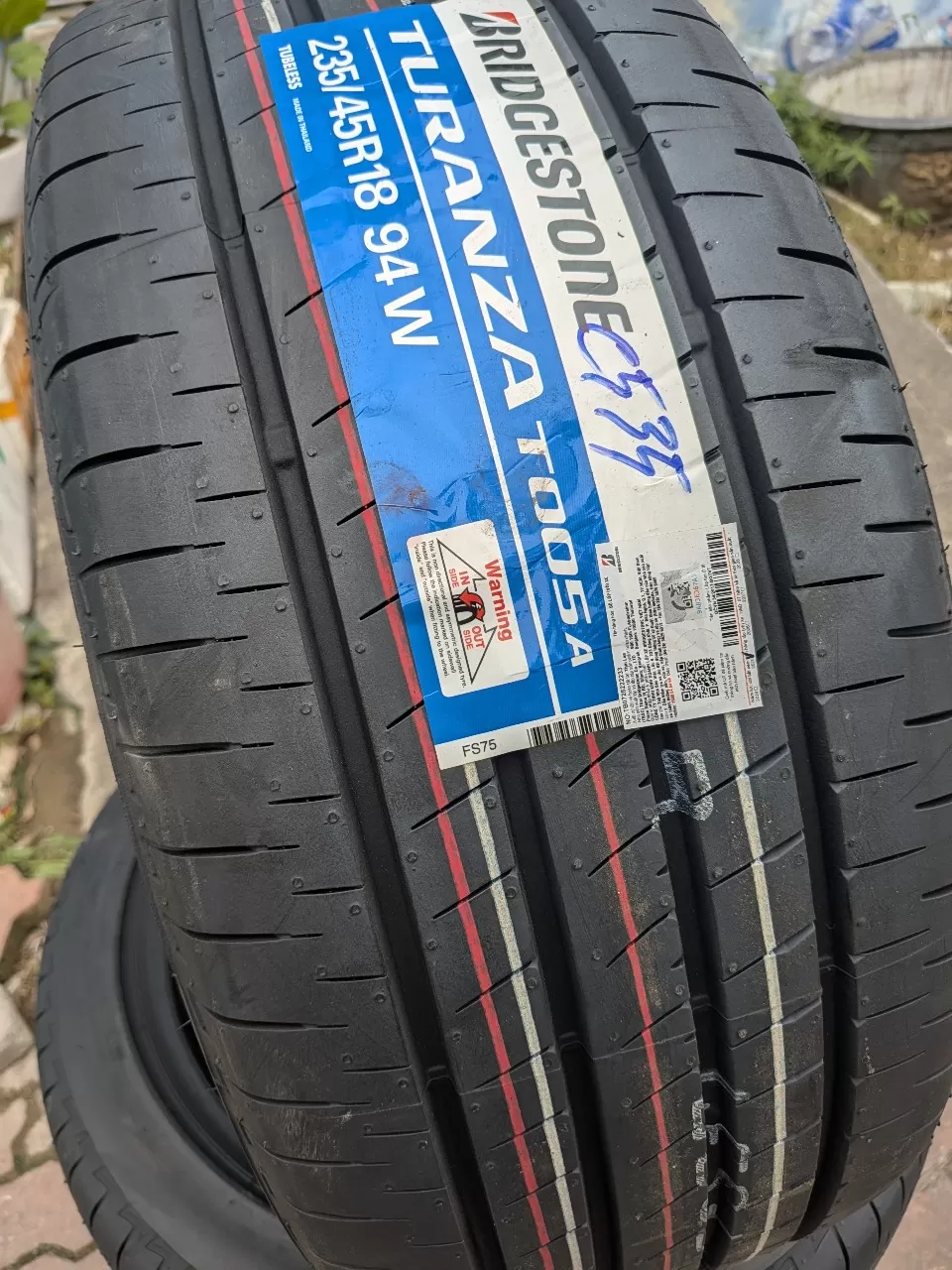 235/45R18 Bridgestone T005A Turanza vỏ lốp Xe: Hyundai Sonata, Hyundai Kona, Kia Optima 2017, Lexus GS 200t 2.0L, Peugeot 508, Camry 2.5Q, Volkswagen Beetle, Volkswagen Passat