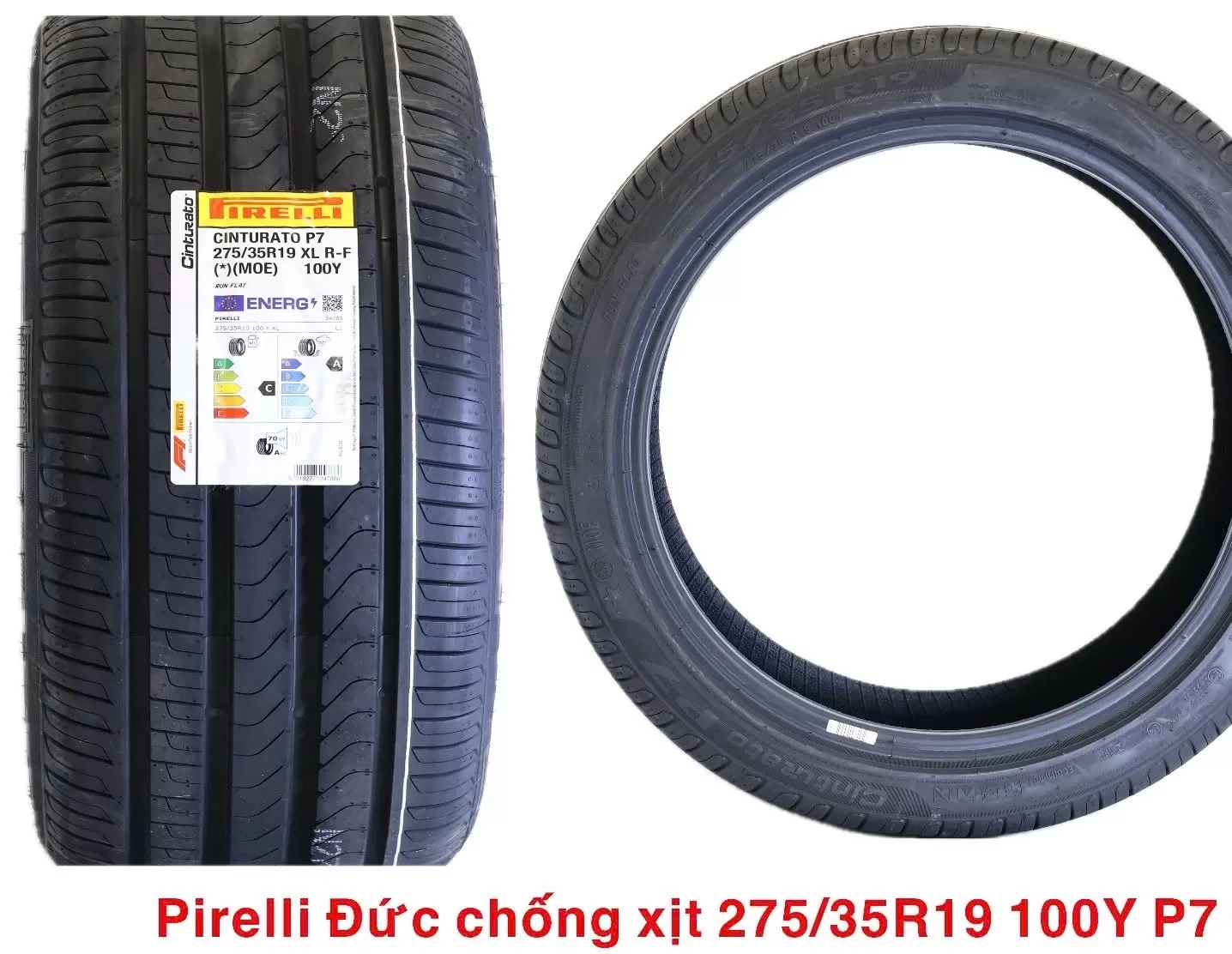 275/35R19 Pirelli Runflat P7 Cinturato (*)R-F(MOE) 100Y vỏ lốp Xe: Mercedes E300 lốp sau, Vinfast Lux A2.0 lốp sau