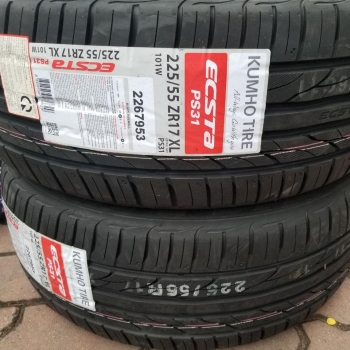 Vỏ lốp 225/55R17 101W PS31 KUMHO VIỆT NAM, vỏ lốp ô tô Audi A6, vỏ lốp ô tô BMW 320i 528i 520i 523i , vỏ lốp ô tô BMW GT 328i, BMW X1, vỏ lốp ô tô Mercedes E200 E250, vỏ lốp ô tô Mazda 6, vỏ lốp ô tô Subaru Forester Legacy 2.5i