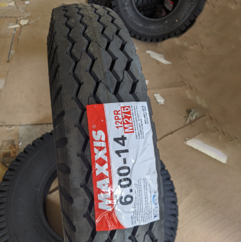 Vỏ lốp 6.00-14 M276 Maxxis 12PR, vỏ lốp 600-14 gai dọc Maxxis