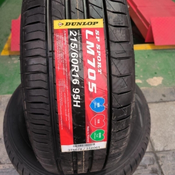 215/60R16 Dunlop LM705 95H vỏ lốp Xe: Lexus GS 300, Mitsubishi Grandis 2.4, Camry 2.4G, Camry LE 2.4 Mỹ, Camry 3.0, Camry 2.0E