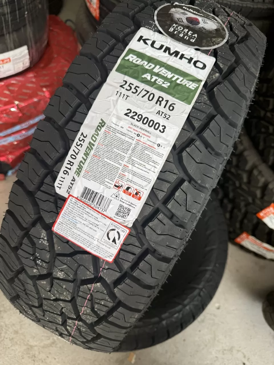 255/70R16 AT52 111T KUMHO VIỆT NAM vỏ lốp Xe: Ford Ranger XLS 2.2, Mazda BT50 2.2 MT, Nissan Navara 2.5 AT
