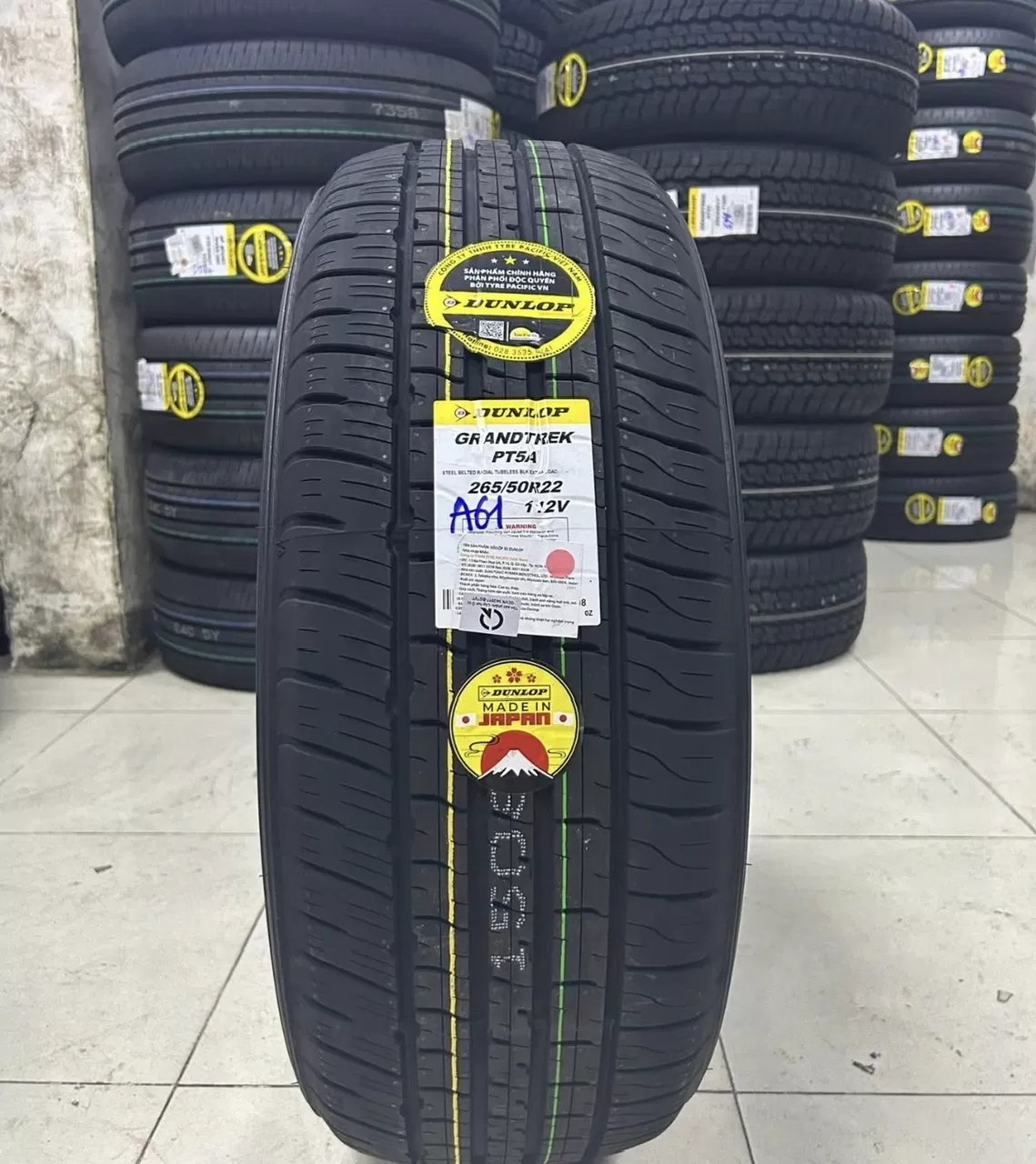 Vỏ lốp 265/50R22 Dunlop PT5A Nhật